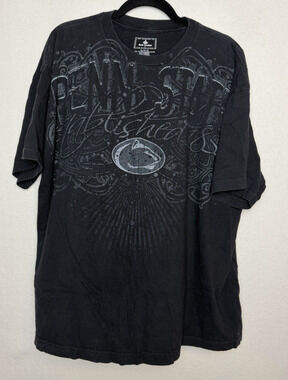 Penn State Nittany Lion Logo Black Short Sleeve T-Shirt Size XL Foot Locker